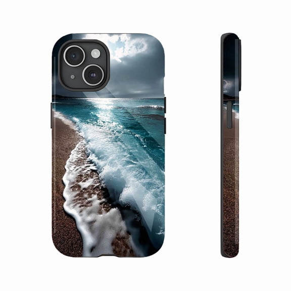 Ocean-Inspired Artistic iPhone Case for Beach Enthusiasts Compatible with iPhone 11/12/13/14/15/16 (Pro Max/Plus) – Showcase Coastal Beauty with Scratch - Resistant Design