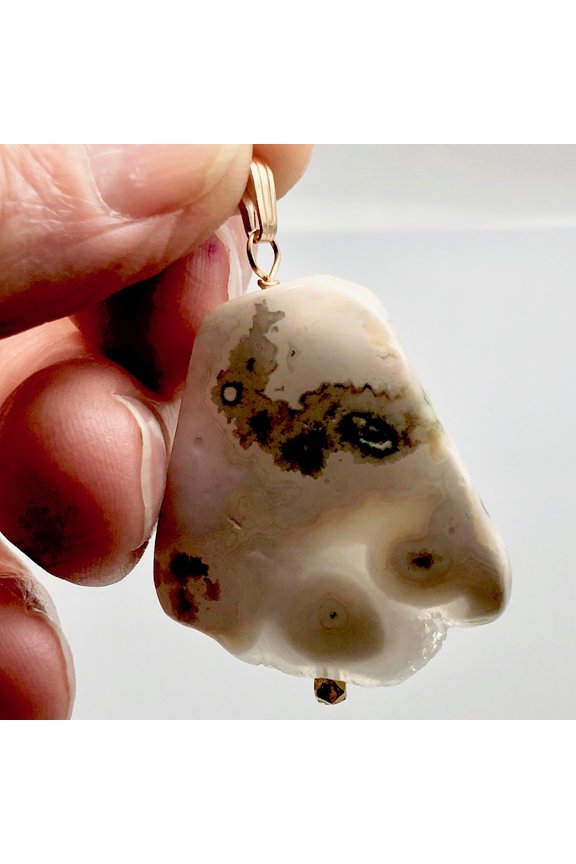 Ocean Jasper 14K Gold Filled Pendant | 1 3/4 Inch Long |