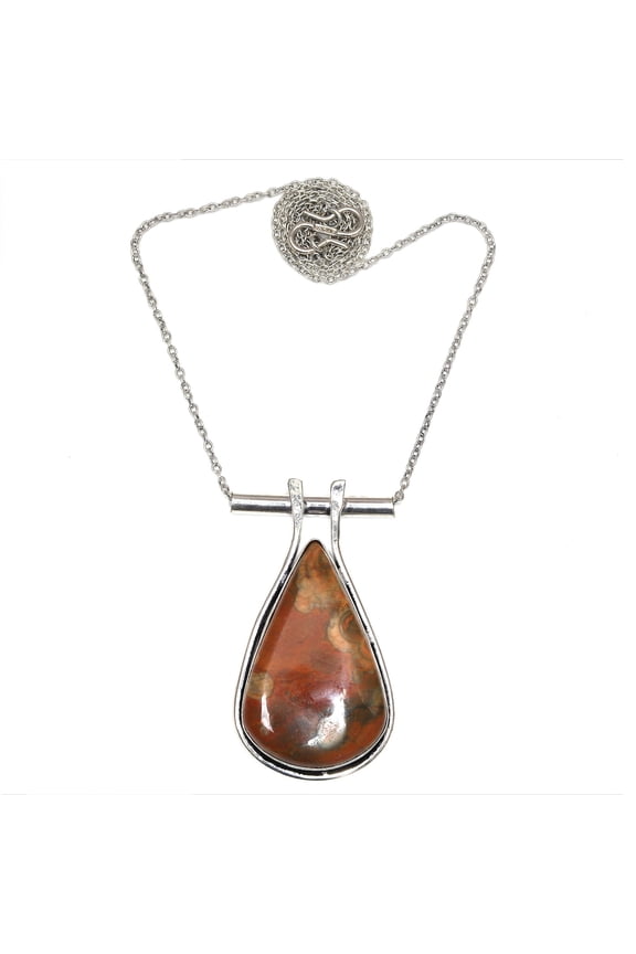Ocean Jasper Gemstone Mother's Day Handmade Jewelry Necklace 20 in