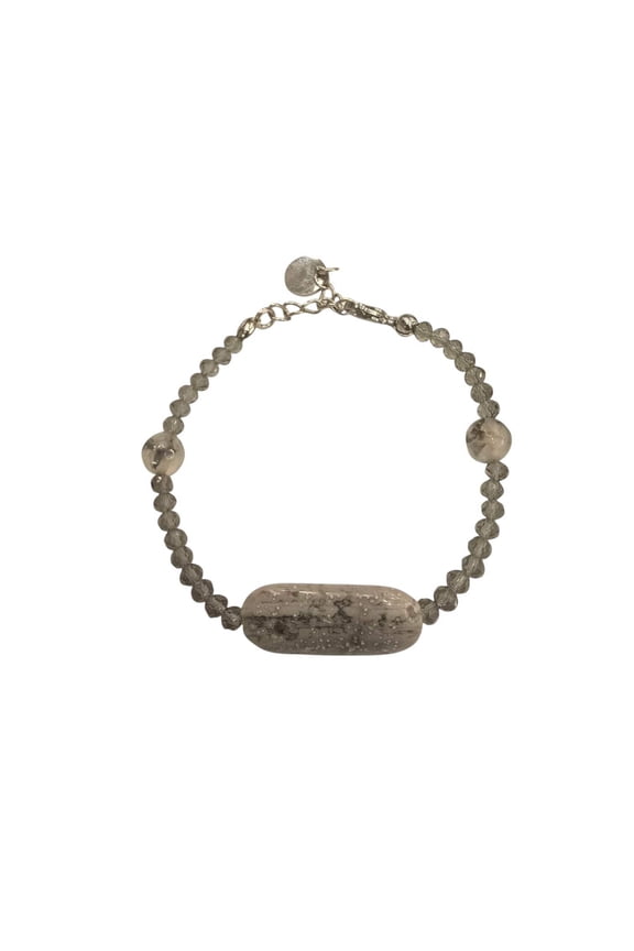 Ocean Jasper and Web Agate Bracelet | Unique Gemstone Jewelry