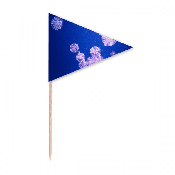 Ocean Jellyfish Science Nature Picture Toothpick Triangle Cupcake Toppers Flag
