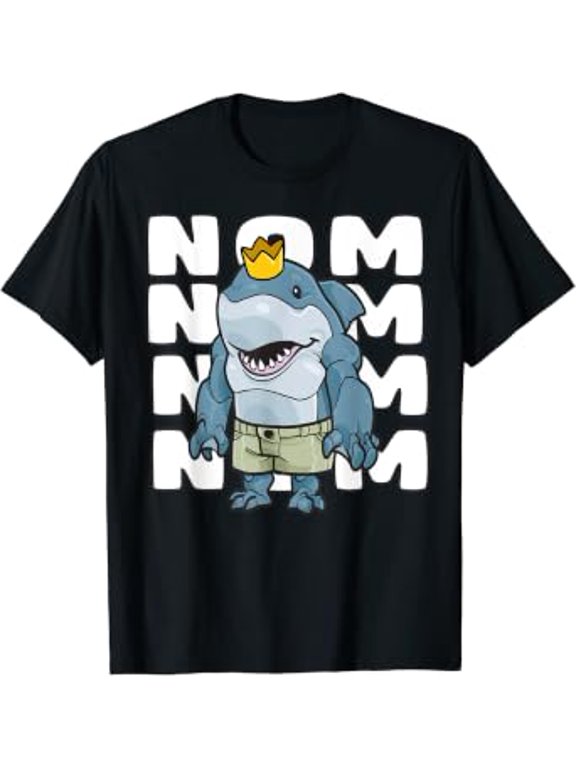 Ocean King Shark Hungry Shark King Eat Now Nom Nom T-Shirt