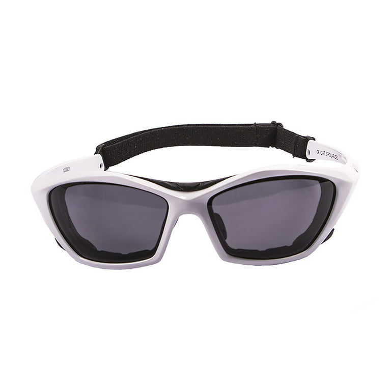 Ocean Lake Garda Polarized Sunglasses Kiteboarding Surf Water Sports (frame  Shiny White, Lens Smoke)