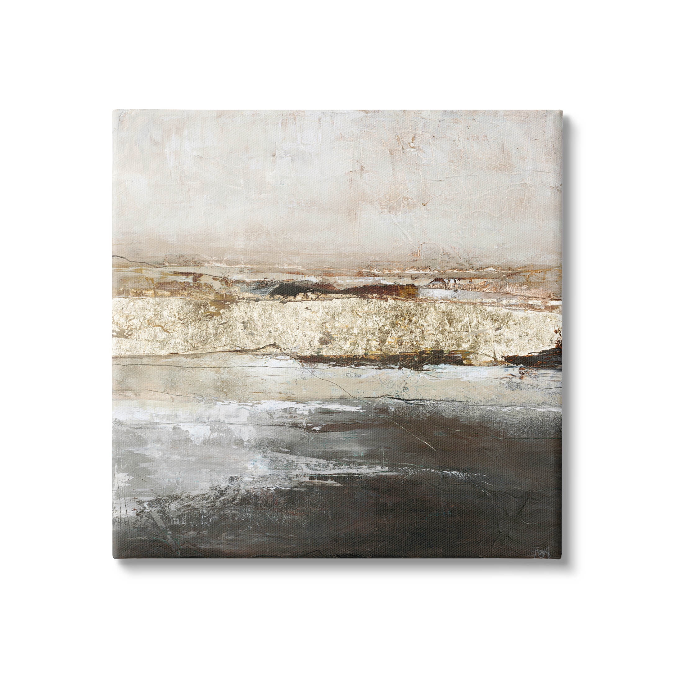 Ocean Landscape Abstract Composition Abstract Painting Gallery Wrapped Canvas Print Wall Art