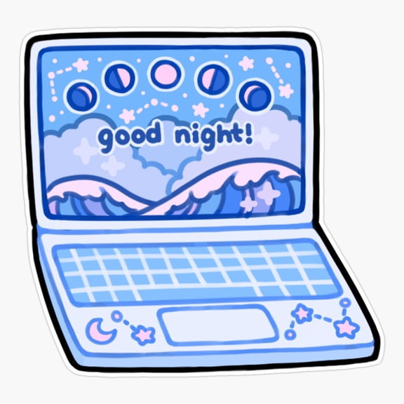 Ocean Laptop Coastal Tech Design Sticker