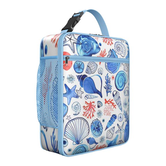 Ocean Life Collection: Starfish Insulated Lunch Box & Bag, Reusable Leakproof for Family, School/Office Compact Tote with Pockets