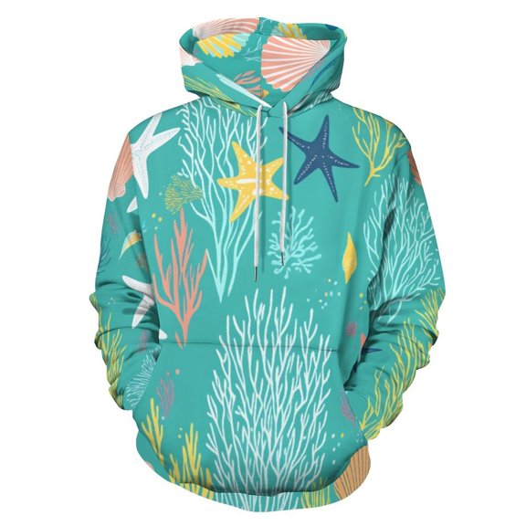 Ocean Life Coral Pattern-2 Men's Women New Sweatshirt Hoodie Men's Plus Size Sweatshirt Hooded Sweatshirt 3d Printed Street Men's Cloth