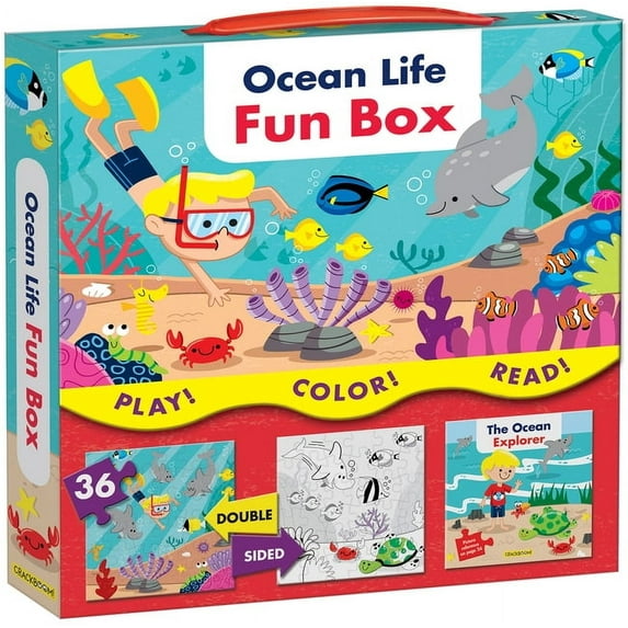 Ocean Life Fun Box: Includes a Storybook and a 2-In-1 Puzzle, (Hardcover)