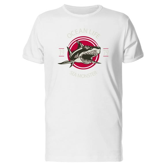 Ocean Life Sea Monster Shark T-Shirt Men -Image by Shutterstock, Male Medium