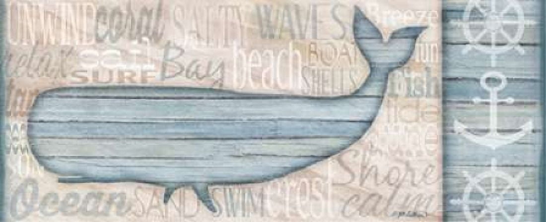 Ocean Life Whale Canvas Art - Jen Killeen (24 x 48)