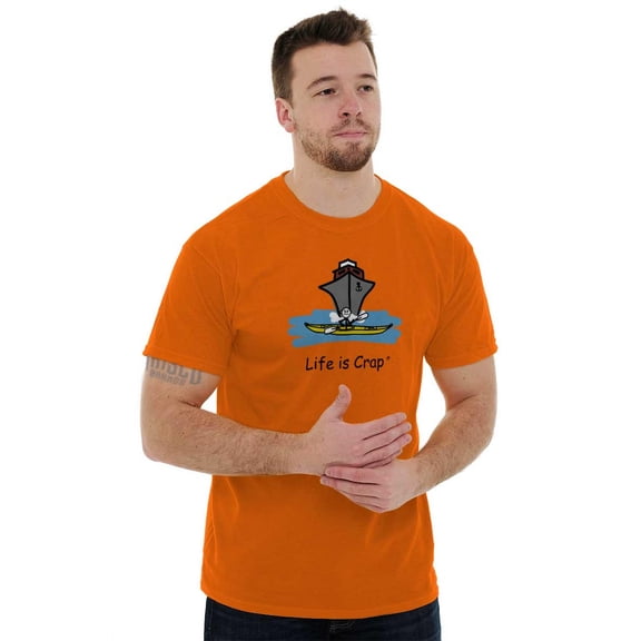 Ocean Liner Kayak Funny Adventure Plus Size Crewneck Graphic Tee Shirt Brisco Brands 3X