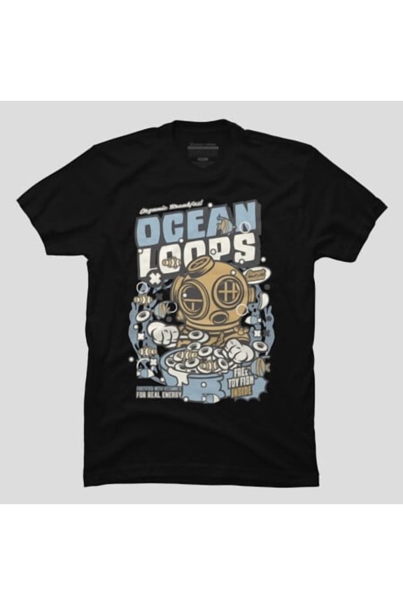 Ocean Loops Funny Cereal Box Parody, H48077 Unisex T-Shirt, Up to 5XL Available
