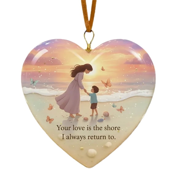 Ocean Love Jewelry 2D Acrylic Love Heart Ornament, Of All The Weird Things I Have Found You're By Far My Favorite, Couple Christmas Holiday Keepsake Gift for Her Him
