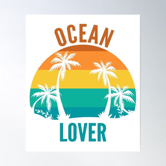 Ocean Lover Poster Wall Art, Modern Wall Decor, 24x36 UNFRAMED