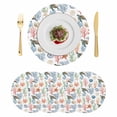 thumbnail image 1 of Ocean Marine Creature Round 15 Inch Placemats Set of 4, Watercolor Sea Turtle Starfish Coral HeatResistant Non Slip Place Mats for Dining Table, Wipeable Braided Kitchen Table Mats for Housewarming, 1 of 8