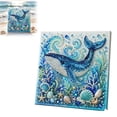 thumbnail image 1 of Ocean Marine Theme 5D Diamond Painting Kit Sea Animal DIY Rhinestone Art Set for Adults & Kids Dolphin Octopus Turtle Shark Diamond Craft Decor - 7.87" x 7.87", 1 of 3