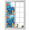 thumbnail image 1 of Ocean Marine Window Privacy Film Life Fish Coral Seagrass Underwater Coastal Decorative Glass Window Film UV Blocking Static Cling Non-Adhesive Sticker Covering for Home Door 17.7 x 78.7 inches, 1 of 7