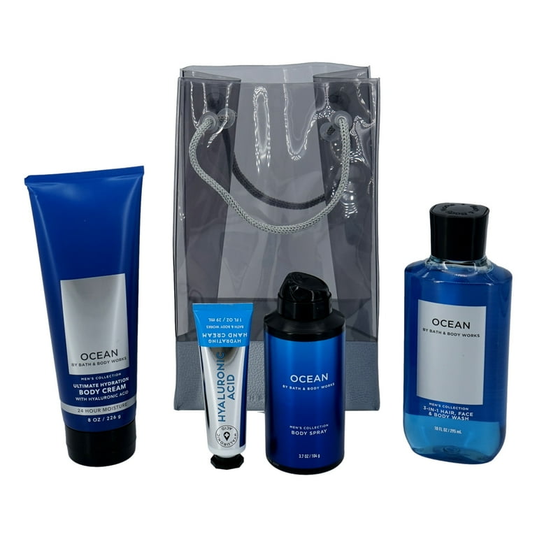 Ocean Men's Collection 4 Pack: 3-in-1 Hair, Face, Body Wash