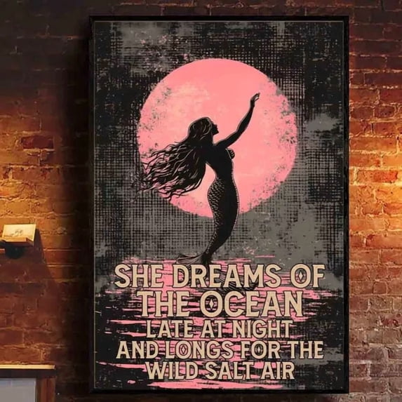 Ocean Mermaid She Dreams Of The Late At Night And Longs For Wild Salt ...