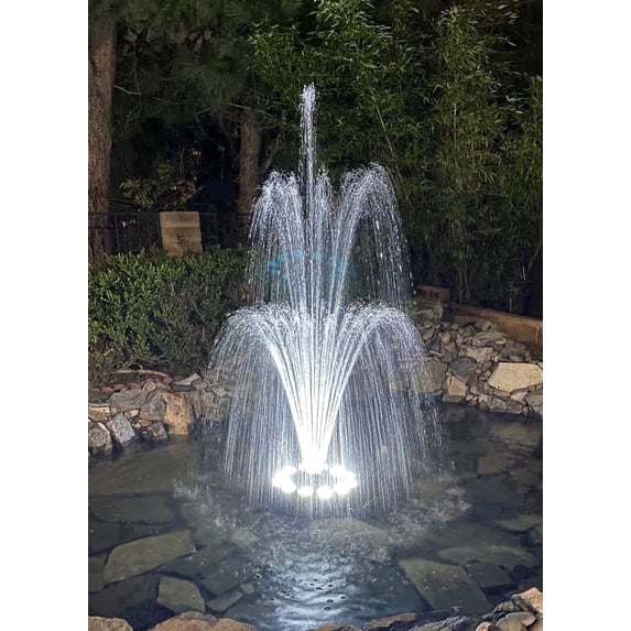 Ocean Mist PJ2000-12W Floating Fountain with White LED Lighting