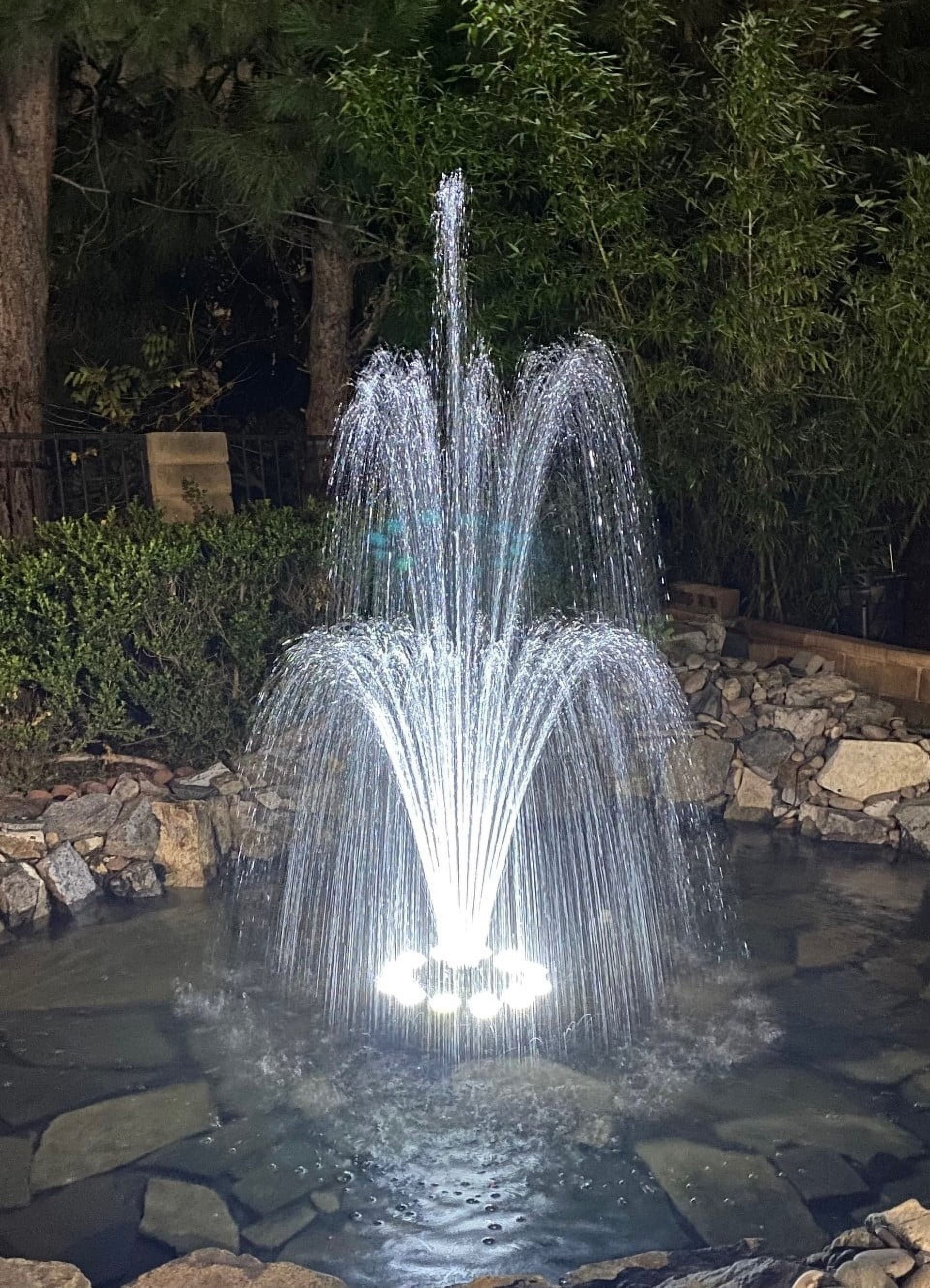 Ocean Mist PJ2000-12W Floating Fountain with White LED Lighting ...