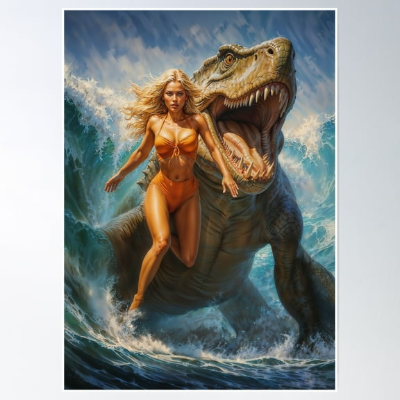 Ocean Monster Poster Wall Art, Modern Wall Decor, 8x12 UNFRAMED