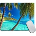 thumbnail image 1 of Ocean Mouse Pad, Tropical Island with The Palm Trees and Clear Sea Beach Theme Print Customized Non-Slip Rubber Base Mousepads, Computer Mouse Pads for Wireless Mouse 9.5×7.9×0.12 inches, 1 of 5