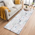 thumbnail image 1 of Ocean Nautical 2'x6' Runner Rug, Rustic Anchors Fish Oars Lighthouses Washable Non-Slip Area Rugs for Hallway Kitchen Floor Bedroom Entryway, StainResistant Laundry Carpet Decoration Indoor Mat, 1 of 9