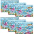 thumbnail image 1 of Ocean Nautical Placemats Set of 6, Sea Turtle Octopus Place Mats Table Mats for Kitchen Dining Table Kitchen Decor Linen 12x18 Inch, 1 of 6