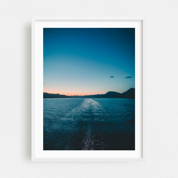 Ocean Navigation - Alaska Photography White Framed Wall Art Print 16 x 20 inches