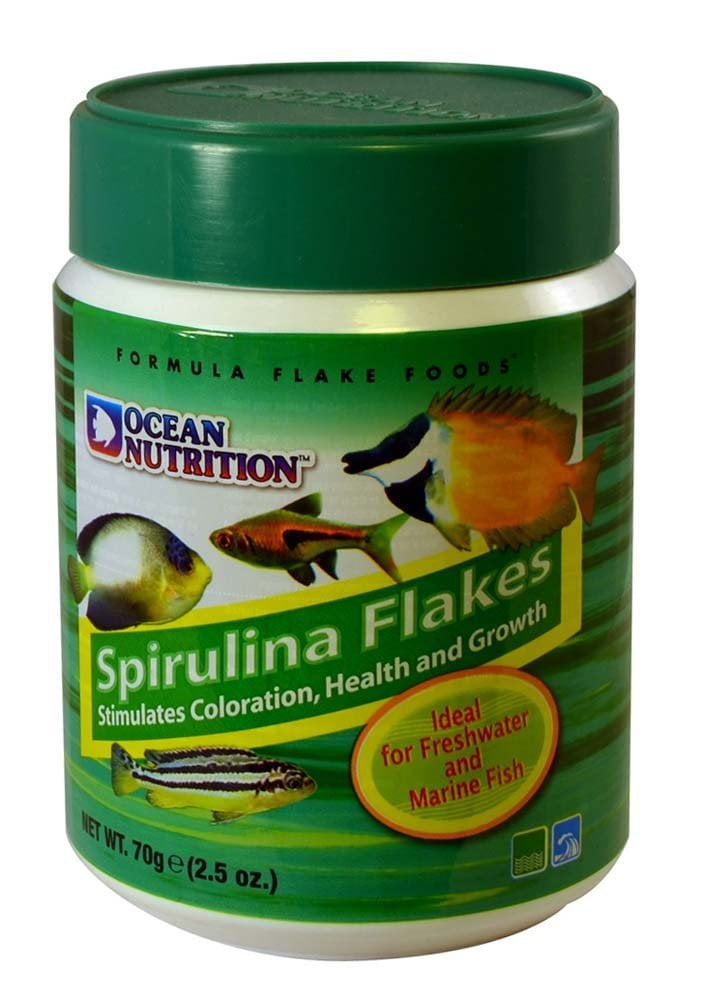 Ocean Nutrition Spirulina Flakes Algae Flake Freshwater/Salt Fish Food