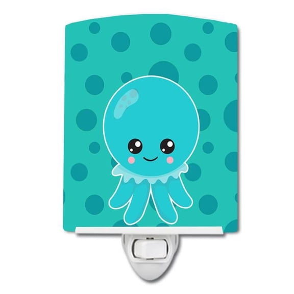 Ocean Octopus Blue Ceramic Night Light