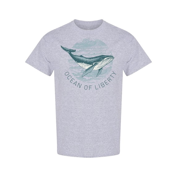 Ocean Of Liberty Big Whale T-Shirt Men -Image by Shutterstock, Male x-Large