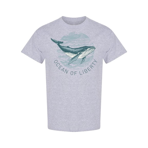 Ocean Of Liberty Big Whale T-Shirt Men -Image by Shutterstock, Male x-Large