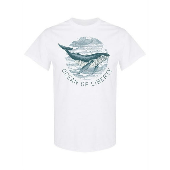Ocean Of Liberty Big Whale T-Shirt Men -Image by Shutterstock, Male x-Large