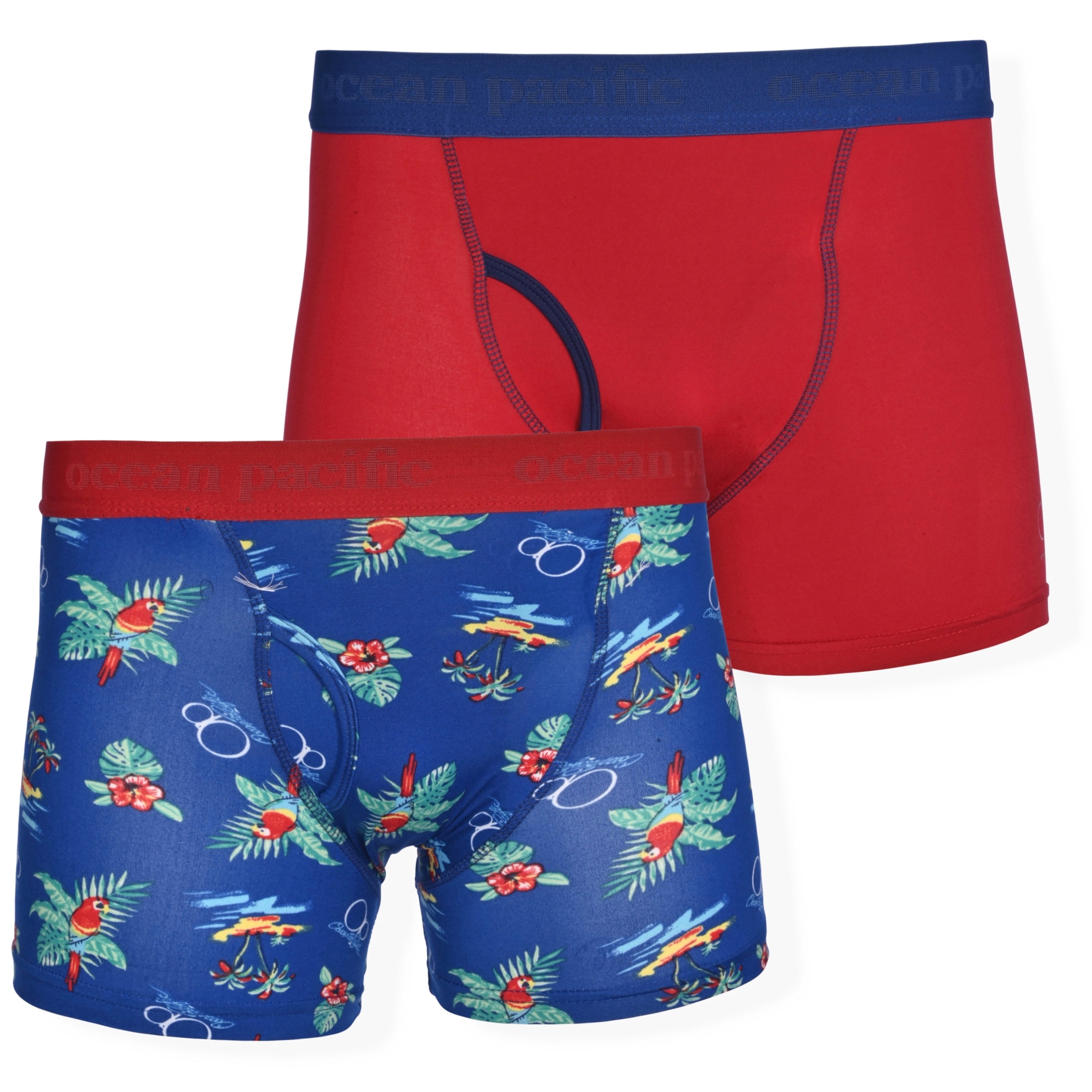 Ocean Pacific Men's Brushed Poly Boxer Briefs, 2-Pack, Sizes S-XL