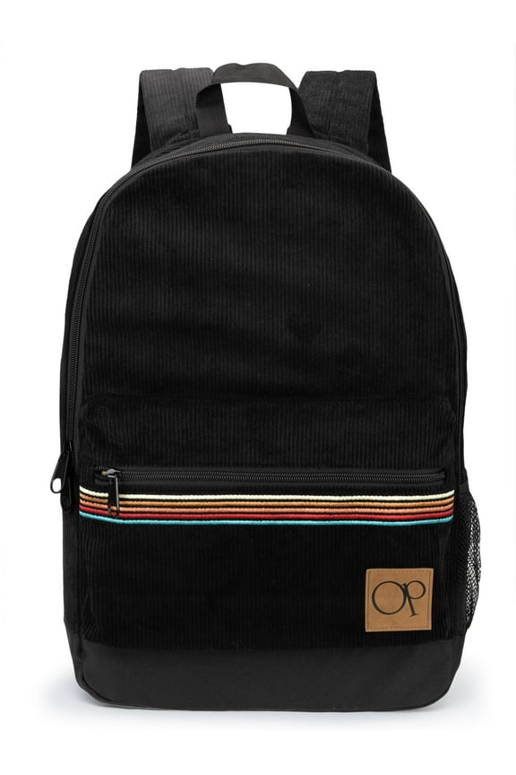 OG Corduroy Backpack for Travel, Waterproof College Fits 15.6” Laptop, Adults, Black
