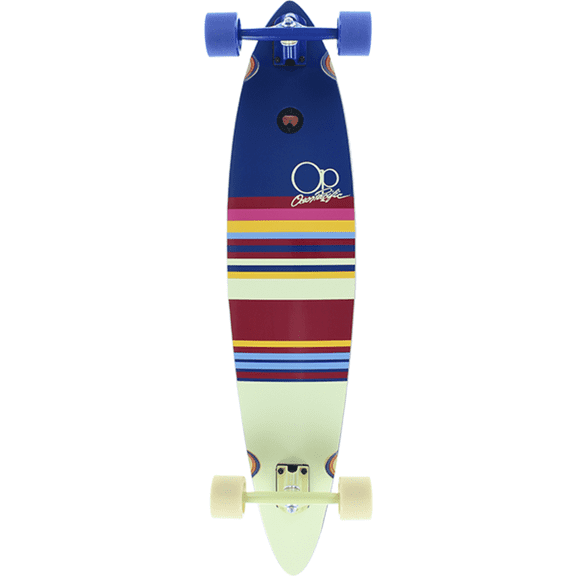 Ocean Pacific Swell Pintail Longboard Skateboard -8.7x40 Navy/Off-Wt