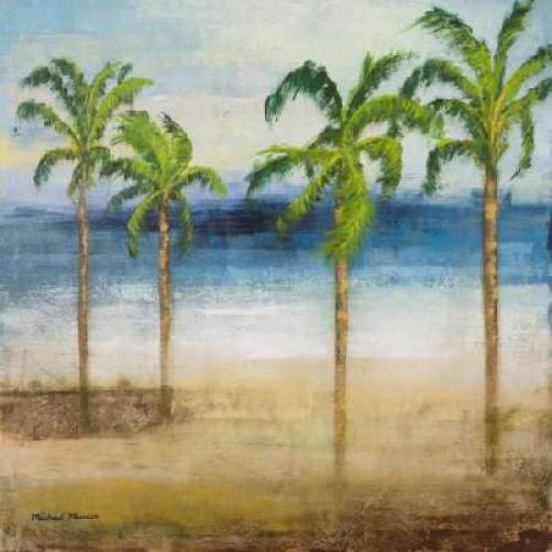 Ocean Palms I Canvas Art - Michael Marcon (24 x 24)