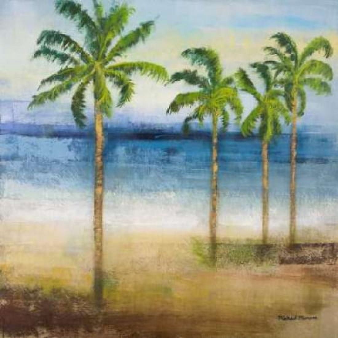 Ocean Palms II Canvas Art - Michael Marcon (24 x 24)