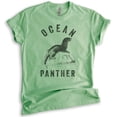 thumbnail image 1 of Ocean Panther Seal Shirt, Unisex Women's Men's Shirt, Seal Shirt, Funny Animal Shirt, Heather Apple Green, X-Small, 1 of 6