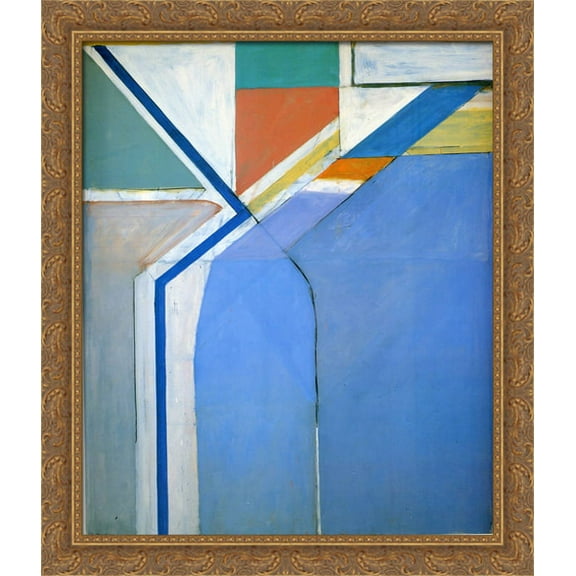 Ocean Park No. 24 28x34 Large Gold Ornate Wood Framed Canvas Art by Richard Diebenkorn
