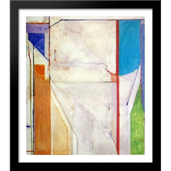 Ocean Park No. 43 28x32 Large Black Wood Framed Print Art by Richard Diebenkorn