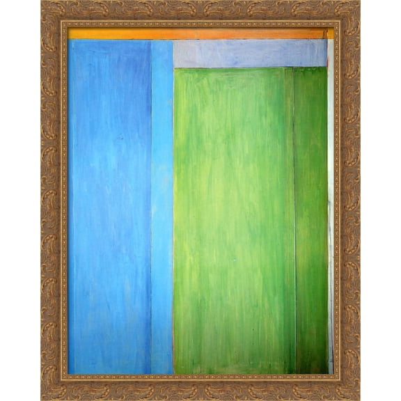 Ocean Park No. 45 28x34 Large Gold Ornate Wood Framed Canvas Art by Richard Diebenkorn