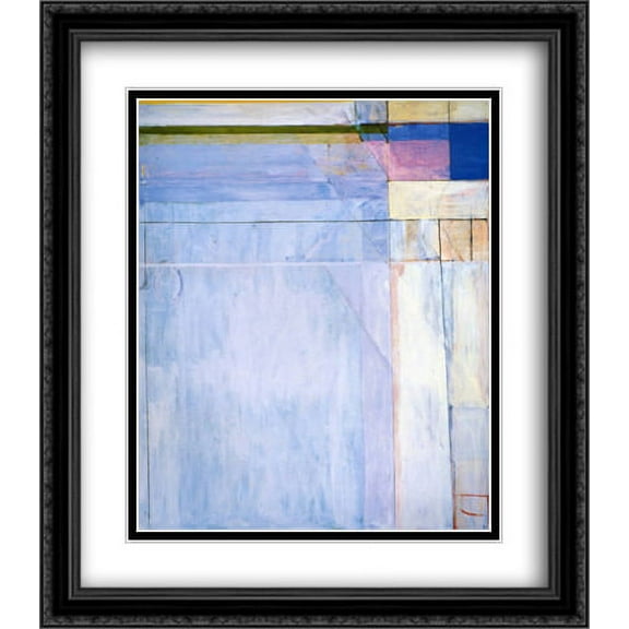 Ocean Park No. 54 2x Matted 28x32 Large Black Ornate Framed Art Print by Richard Diebenkorn