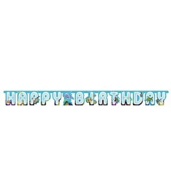 Creative Converting 295325 Jointed Banner Large Ocean Party 12 Counts