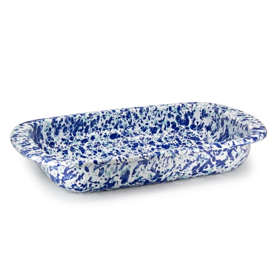 Ocean Pattern 3 qt Baking Pan Golden Rabbit Enamelware