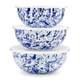 thumbnail image 1 of Ocean Pattern Set of 3 - Mixing Bowls Golden Rabbit Enamelware, 1 of 4