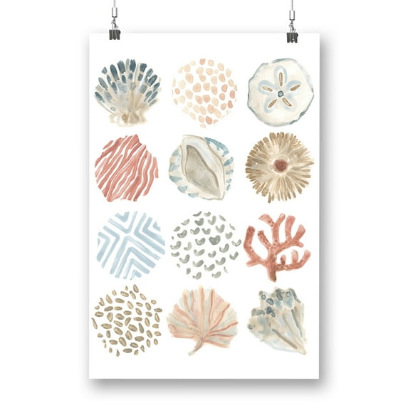 Ocean Patterns I Poster - June Erica Vess Designs,