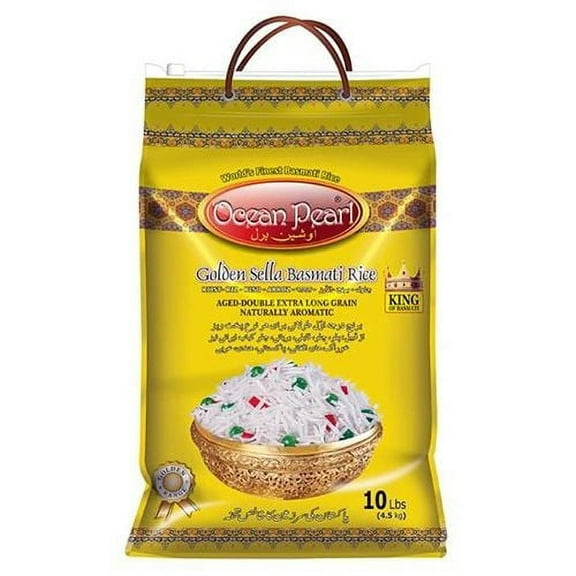 Ocean Pearl 1121 Sella Basmati Rice 10lbs (golden)